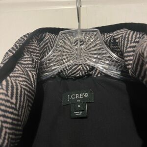 J. Crew Black and White Herringbone vest